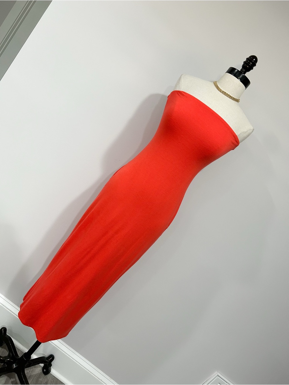 Urban Outfitters Strapless Red Midi Bodycon Dress